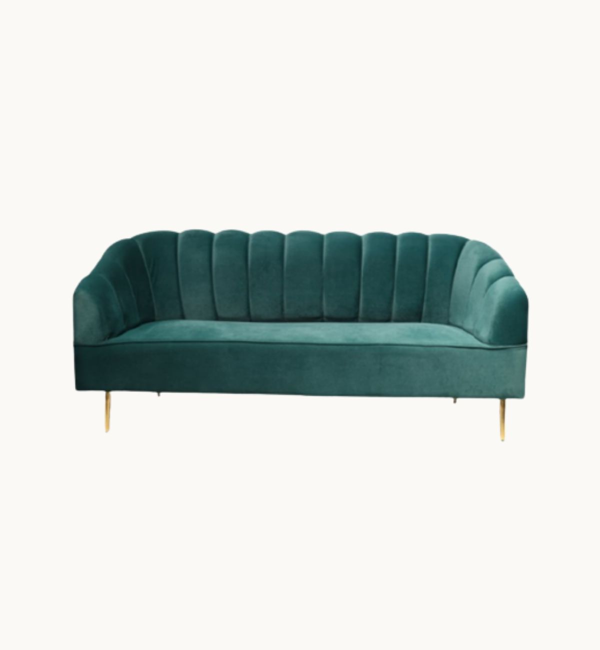 3-Seater Designer Sofa – Green (Fabric)