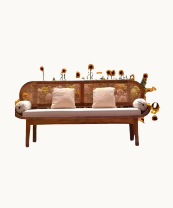 3-Seater Wooden Design Sofa  – Teak Wood