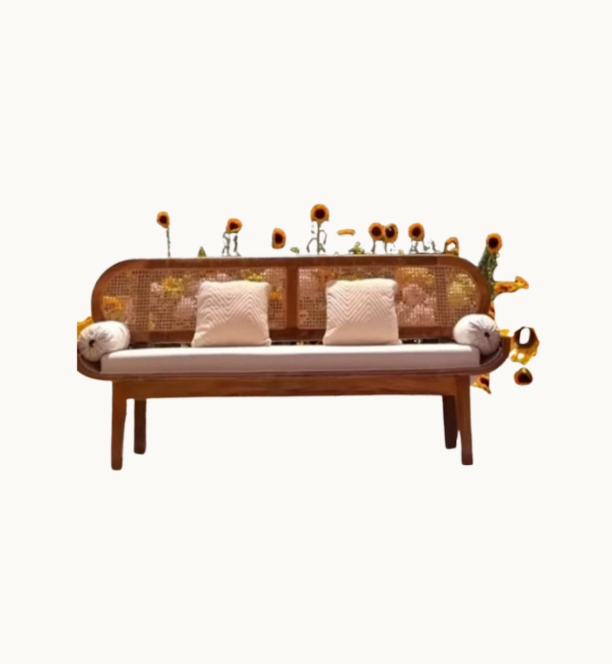 3-Seater Wooden Design Sofa  – Teak Wood