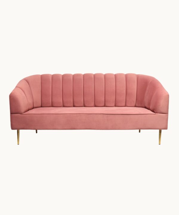 3-Seater Designer Sofa (Pink) – Fabric