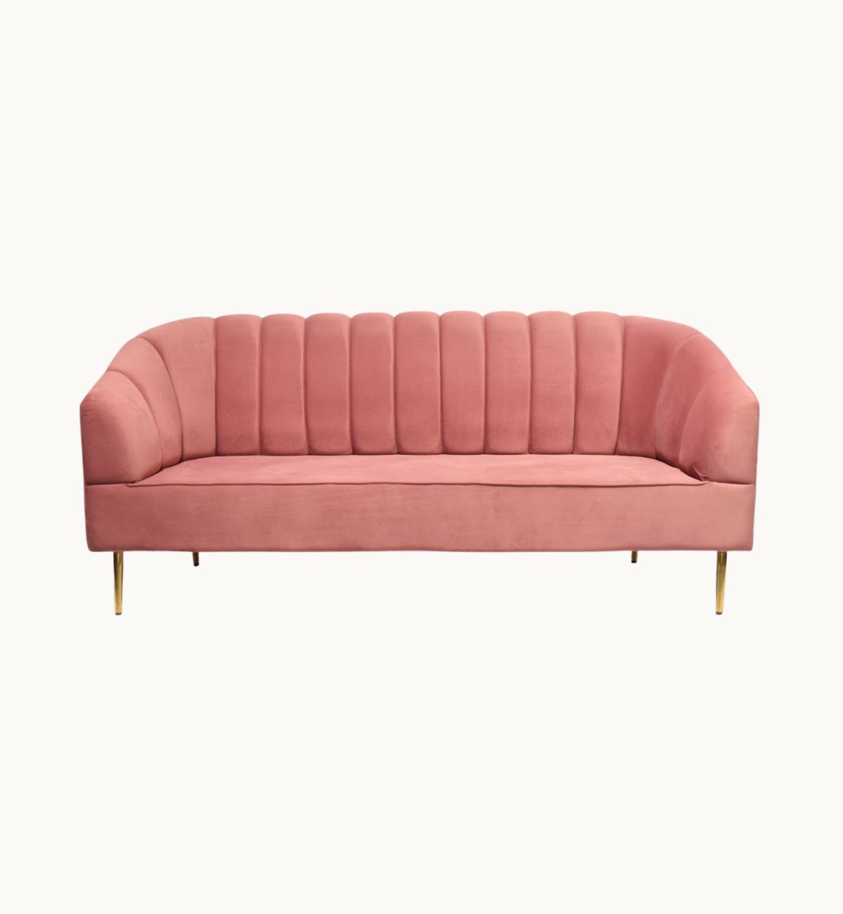 3-Seater Designer Sofa (Pink) – Fabric