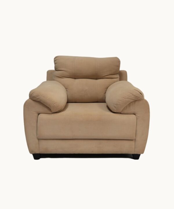 Single Seater Sofa (Brown) – Fabric